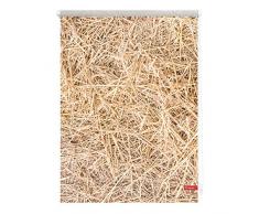 Lichtblick Rollo Klemmfix, 45 x 150 cm mit Motiv Stroh - Braun Montage ohne Bohren, moderner Sicht-und Sonnenschutz, Motivrollo, lichtdurchlässig & Blickdicht