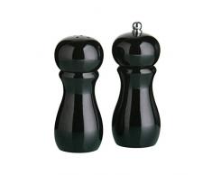 Premier Housewares Salzstreuer und Pfeffermühle im Set, glänzend schwarz
