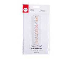 Rayher 31546000 Verzierwachs Striche, bunt, Verzierwachsplatte 20 x 10 cm, Wachsfolie zum Kerzen verzieren, Kerzenwachs, Wachsfolie