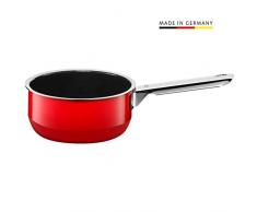 Silit Passion Red Stielkasserolle, 16 cm, ohne Deckel, Kochtopf 1,3l, Silargan Funktionskeramik, Topf Induktion, rot