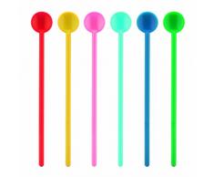 Bodum 2816-XY-70 Bistro Kaffeelöffel, 20 cm 6-er Set, farbig assortiert