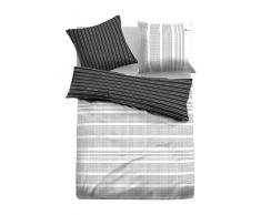 TOM TAILOR 0069835 Satin Bettwäsche Garnitur mit Kopfkissenbezug (Baumwolle) 1x 135x200 cm + 1x 80x80 cm, schwarz