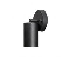 Konstsmide Modena 7598-750 Wandleuchte Wandspot schwenkbar B: 9cm T: 8cm H: 10,5cm / IP44 / lack. Alu / matt-schwarz