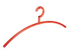 Wenko Garderobenbügel Bubble Kleiderbügel, Farb-Bubble-Optik, 46 x 17,5 x 1,2 cm, rot