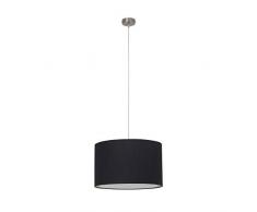 Brilliant AG 93374/06 Hängelampe, Metall/Textil, 60 W, E27, Schwarz