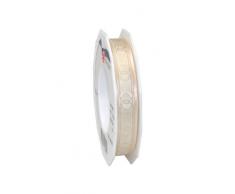 Unbekannt 20m 15mm Satinband Creme Doppelringe Hochzeit Dekoband Bastelbedarf
