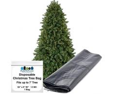 Plasticplace Aufbewahrungstasche für Weihnachtsbaum, für Bäume mit einer Höhe von 2,1 m (1,37 x 20,3 x 228,6 cm), 1,5 ml (schwarz)