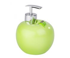 Wenko 54620100 Seifenspender Apfel, Flüssigseifen-Spender, Spülmittel-Spender Fassungsvermögen: 0,295 l, Polyresin, 10,5 x 12,5 x 10,5 cm, grün