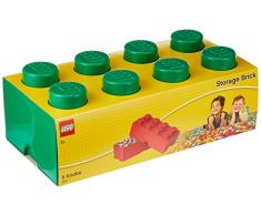 LEGO Storage Brick 8 Knöpfe, stapelbar Aufbewahrungsbox, 12 l, Plastik, dunkelgrün, Large