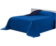 Lucena Cantos - Tagesdecke zweifarbige, Faser 120 gr, (Blau/Marineblau, 200 x 270)