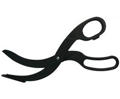 FACKELMANN 40198 Pizzaschere, Pizzaschneider aus Kunststoff, Schere für beschichtete Bleche und Pfannen (Farbe: Schwarz), Menge: 1 Stück