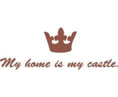INDIGOS 4250380589022 Wandtattoo w021 My home is my... 120 x 43 cm, braun