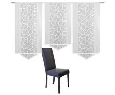 Home Fashion Schiebevorhang Jacquard Set, Stoff, weiß, 160 x 57 cm, 3-Einheiten
