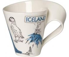 Villeroy & Boch Cities of the World Kaffeebecher Iceland, 300 ml, Premium Porzellan, blau