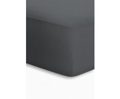 schlafgut Jersey-Elasthan Boxspring Spannbetttuch, Baumwoll-Mischgewebe, Titan, 220 x 125 cm