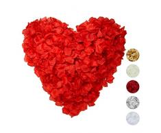 Relaxdays Rosenblätter 3000er Pack, Streudeko für Hochzeit, Valentinstag & Jahrestag, Rosenblüten künstlich, rot