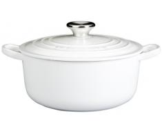 LE CREUSET Cocotte 26 cm rund, weiß