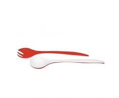 zak! 1647-340 Duo Mini Salatbesteck zweifarbig, 22 cm, rot/Weiss