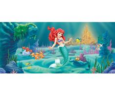 AG Design FTDh 0620 Arielle Disney Prinzessin Meerjungfrau, Papier Fototapete Kinderzimmer - 202x90 cm - 1 Teil, Papier, multicolor, 0,1 x 202 x 90 cm