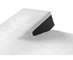 SLEEPMED 2er Pack Jersey Split Topper weiß, Spannbettlaken 180 x 200 cm für Boxspringbetten aus Baumwolle, antiallergischer Matratzenbezug mit Schlitz