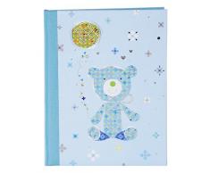 Goldbuch 11431 Babytagebuch Teddy, 44 illustrierte Seiten, ca. 21 x 28 cm, blau