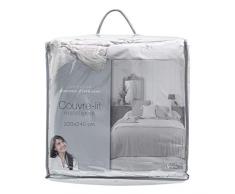 Douceur dIntérieur Tagesdecke für Doppelbett. Matratze, 220 x 240 cm, Mikrofaser, Dune Pompons