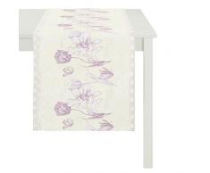 APELT Läufer, Polyester, Flieder, 48 x 140 x 0.5 cm