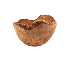 Naturally Med Obstschüssel / Salatschüssel aus Olivenholz - Rustikal 27cm