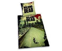 Herding 4465088050573 Bettwäsche The Walking Dead, Kopfkissenbezug: 80 x 80 cm + Bettbezug: 135 x 200 cm, 100 % Baumwolle, Linon