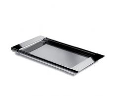 Alessi Tablett, Edelstahl, Silber, 20 x 27 x 17 cm