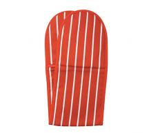Rushbrookes Doppelter Ofenhandschuh klassisch gestreift rot