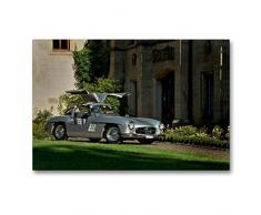Premium Textil-Leinwand 90 x 60 cm Quer-Format Mercedes 300 SL Flügeltürer | Wandbild, HD-Bild auf Keilrahmen, Fertigbild auf hochwertigem Vlies, Leinwanddruck von Stefan Bau