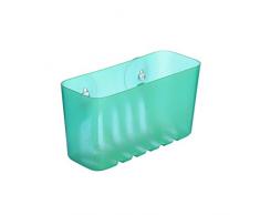 Tatay Regal, Klein, mit Saugnäpfen, Kunststoff, 20 x 8,5 x 11 cm, Turquoise Translucide, 20X8.5X11 cm
