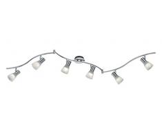 Trio Leuchten LED-Schiene Levisto in Nickel matt, Glas alabasterfarbig weià 871010607