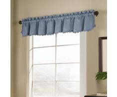 United Curtain Blackstone Verdunkelungsvorhang für Fenster Schlaufensaum-Volant 54 x 15 blau
