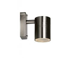 Lucide ARNE-LED - Wandstrahler Außen - Ø 6,3 cm - LED - GU10 - 1x5W 2700K - IP44 - Chrom Matt