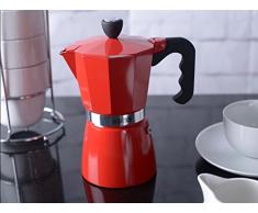 La Cafetière Classic Espressokocher für den Herd, fasst 6 Tassen, rot – 300 ml (10½ fl oz)
