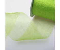 Deko AS GmbH Crashorganza grÃ¼n - 80 mm breit - Rolle 20 Meter - 68080 60-R 80