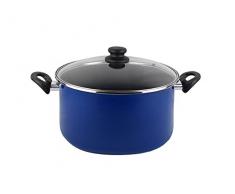 LA Die Albufera Athen Kochtopf mit Deckel Modern 38x26x16 cm blau