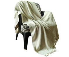 RAJRANG BRINGING RAJASTHAN TO YOU löst Decke Super Soft-gelb warme Decke dekorative Reversible Decke für Sofa und Couch weichen 100% Baumwolle und Sofa Decke Wohnzimmer 127 cm x 152 cm