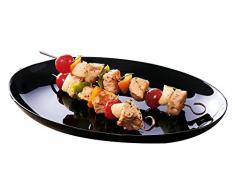 Luminarc Servierteller Barbecue Friends Time schwarz 32,8 cm, Glas, 30x26x3 cm