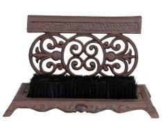 Esschert Design Schuhschaber, Schuhabstreifer aus Gusseisen mit Bürste, ca. 29 cm x 19 cm x 17 cm