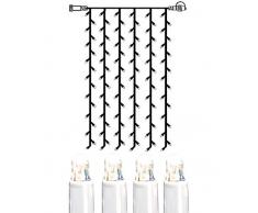 Best Season System LED Curtain-Extra, 102-teilig Birnchen cool light circa 1 x 2 m, outdoor, Kabel weiß 466-58