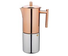 Kitchen Craft Espressokocher Le Xpress für 10 Tassen aus Edelstahl/Kupfer in braun/grau, 12 x 17 x 22 cm