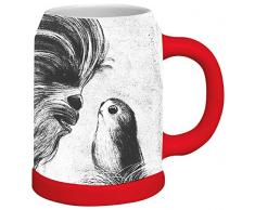 Funko Star Wars: Die letzten Jedi: Bierkrug, Keramik: Großer Braunbär und Vögel der Bäreninsel, Weiß, 11 x 16 x 14 cm