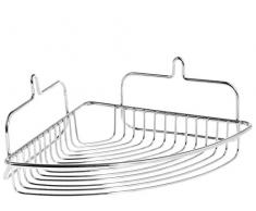 Home Eckregal mit Saugnapf, filocromato, Stahl, 27 x 19 x 11 cm