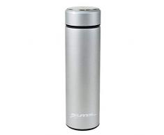MELIANDA MA-1400 Thermosflasche 460 ml - doppelwandig Vakuum isolierte, aus Edelstahl - Thermosflasche flexibel für heiß und kalt mit Edelstahl Teesieb, Silber
