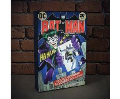 Paladone Kunstdruck auf Leinwand, Motiv Batman Luminart Touch On/Off, mehrfarbig