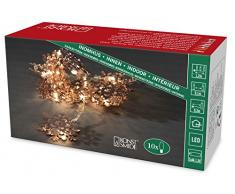 Konstsmide 3146-603 LED Dekolichterkette kupferfarbene Metallschneeflocken / für Innen (IP20) / Batteriebetrieben: 3xAA 1.5V (exkl.) / 10 warm weiße Dioden / transparentes Kabel