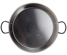 La Valenciana 24 cm 18/10 Edelstahl Restaurant Grade Paella-Pfanne, schwarz Parent, Stahl, Silber, 34 cm